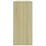 Sideboard White and Sonoma Oak 88x30x70 cm Engineered Wood