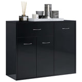 Sideboard High Gloss Black 88x30x70 cm Engineered Wood - Top-Down View
