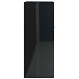 Sideboard High Gloss Black 88x30x70 cm Engineered Wood - Rear View