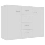Sideboard White 88x30x65 cm Engineered Wood