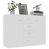 Sideboard White 88x30x65 cm Engineered Wood - Top-Down View