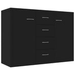 Sideboard Black 88x30x65 cm Engineered Wood