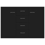 Sideboard Black 88x30x65 cm Engineered Wood