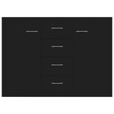 Sideboard Black 88x30x65 cm Engineered Wood - Top-Down View