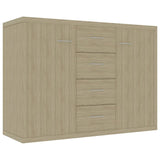 Sideboard Sonoma Oak 88x30x65 cm Engineered Wood - Front View