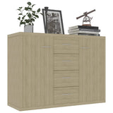 Sideboard Sonoma Oak 88x30x65 cm Engineered Wood - Side View