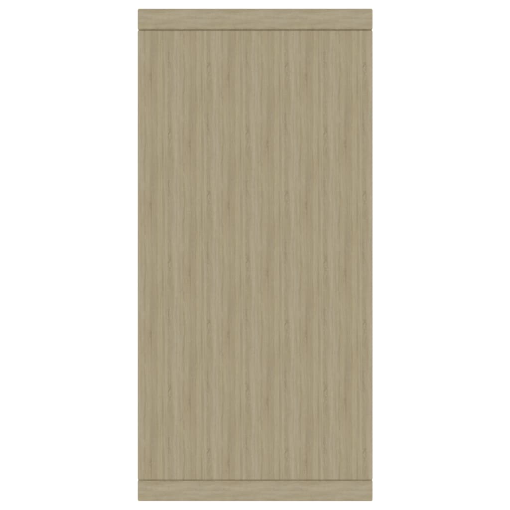 Sideboard White and Sonoma Oak 88x30x65 cm Engineered Wood