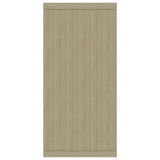 Sideboard White and Sonoma Oak 88x30x65 cm Engineered Wood - 45-Degree Angle