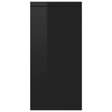 Sideboard High Gloss Black 88x30x65 cm Engineered Wood - 45-Degree Angle