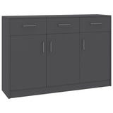 Sideboard Grey 110x30x75 cm Engineered Wood