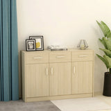 Sideboard Sonoma Oak 110x30x75 cm Engineered Wood - Front View