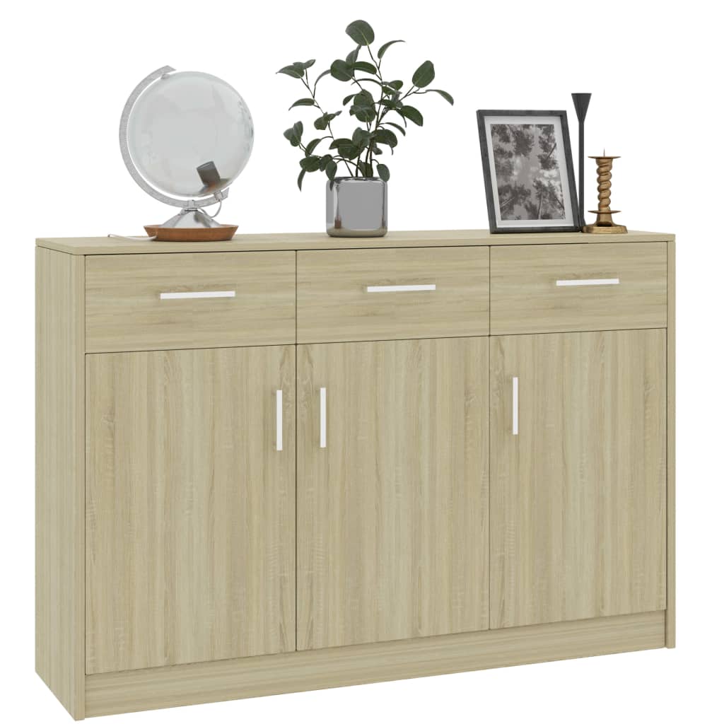 Sideboard Sonoma Oak 110x30x75 cm Engineered Wood
