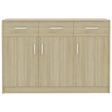 Sideboard Sonoma Oak 110x30x75 cm Engineered Wood