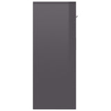 Sideboard High Gloss Grey 110x30x75 cm Engineered Wood