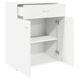 Sideboard White 60x30x75 cm Engineered Wood - 45-Degree Angle