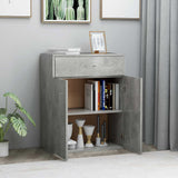 Sideboard Concrete Grey 60x30x75 cm Engineered Wood - Side View