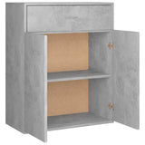 Sideboard Concrete Grey 60x30x75 cm Engineered Wood - Rear View