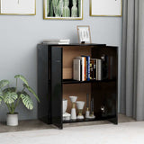 Sideboard Black 60x30x75 cm Engineered Wood - Side View