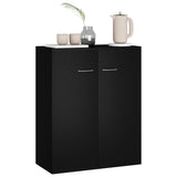 Sideboard Black 60x30x75 cm Engineered Wood - Top-Down View