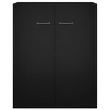 Sideboard Black 60x30x75 cm Engineered Wood - 45-Degree Angle