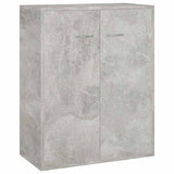 Sideboard Concrete Grey 60x30x75 cm Engineered Wood - Front View