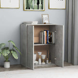 Sideboard Concrete Grey 60x30x75 cm Engineered Wood - Side View