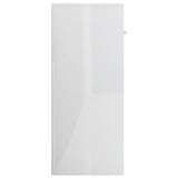 Sideboard High Gloss White 60x30x75 cm Engineered Wood - Rear View
