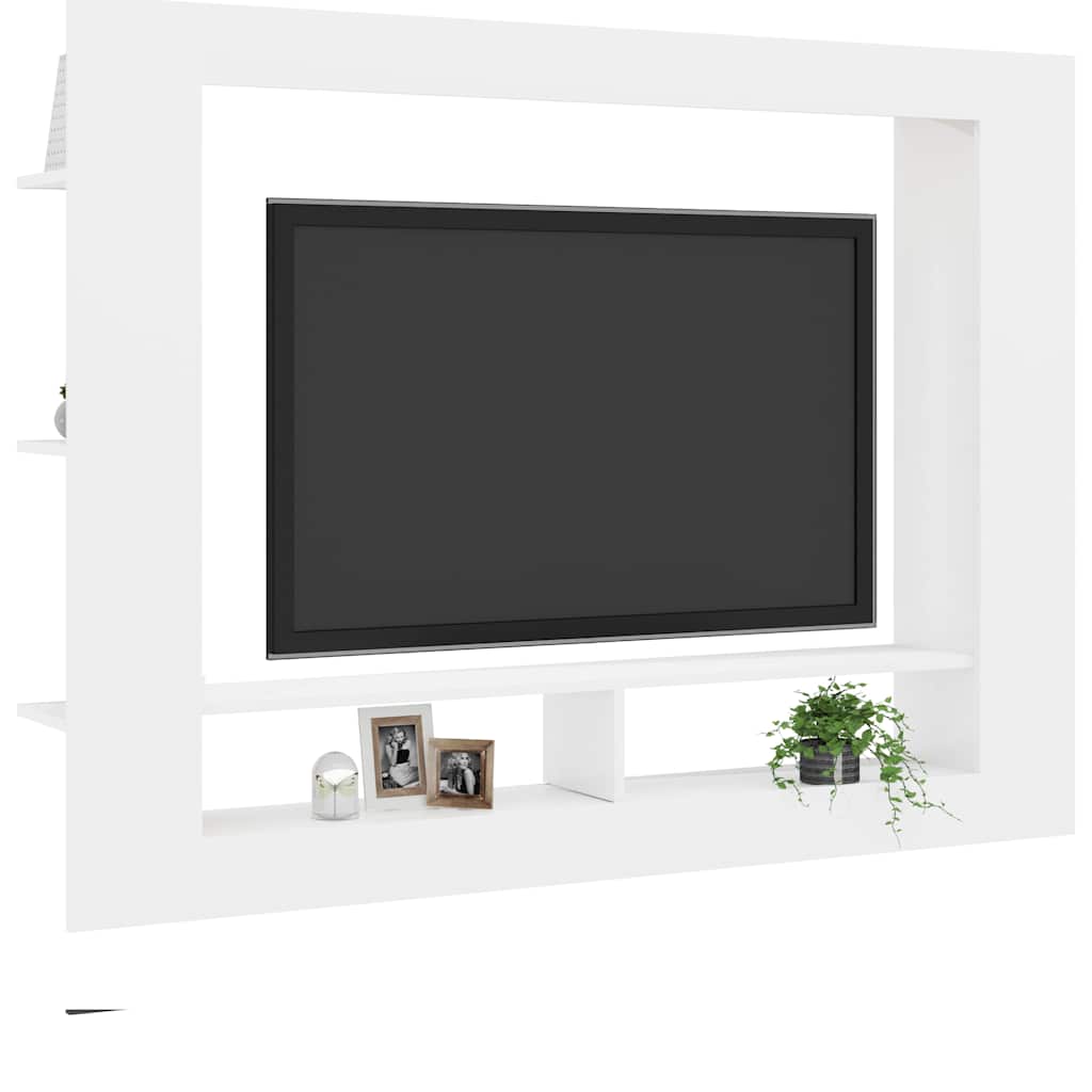 TV Cabinet White 152x22x113 cm Engineered Wood