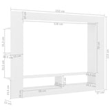 TV Cabinet White 152x22x113 cm Engineered Wood