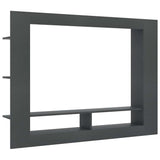 TV Cabinet Grey 152x22x113 cm Engineered Wood - Front View