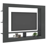 TV Cabinet Grey 152x22x113 cm Engineered Wood - Side View