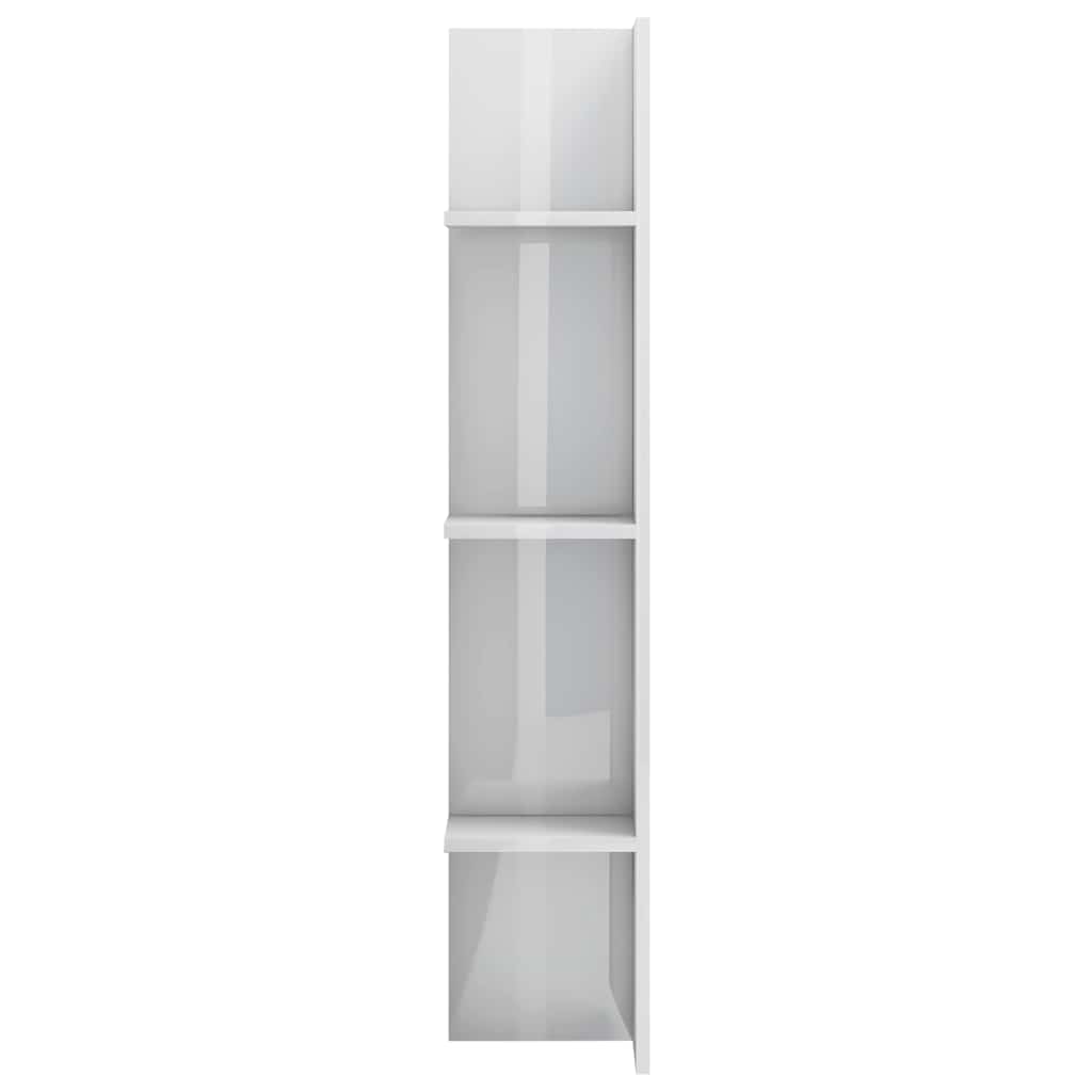 TV Cabinet High Gloss White 152x22x113 cm Engineered Wood