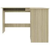 L-Shaped Corner Desk Sonoma Oak 120x140x75 cm Engineered Wood - Top-Down View