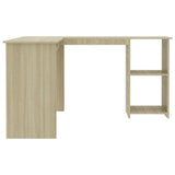 L-Shaped Corner Desk Sonoma Oak 120x140x75 cm Engineered Wood - 45-Degree Angle