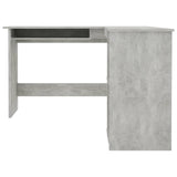 L-Shaped Corner Desk Concrete Grey 120x140x75 cm Engineered Wood - Top-Down View