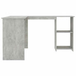 L-Shaped Corner Desk Concrete Grey 120x140x75cm Engineered Wood