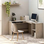 L-Shaped Corner Desk Concrete Grey 120x140x75cm Engineered Wood