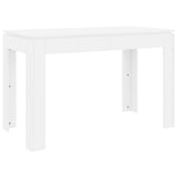 Dining Table White 120x60x76 cm Engineered Wood