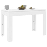 Dining Table White 120x60x76 cm Engineered Wood - Side View