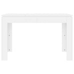 Dining Table White 120x60x76 cm Engineered Wood