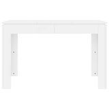 Dining Table White 120x60x76 cm Engineered Wood - Top-Down View
