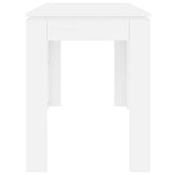 Dining Table White 120x60x76 cm Engineered Wood