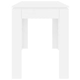 Dining Table White 120x60x76 cm Engineered Wood - 45-Degree Angle