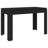 Dining Table Black 120x60x76 cm Engineered Wood - Front View