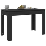 Dining Table Black 120x60x76 cm Engineered Wood - Side View