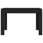 Dining Table Black 120x60x76 cm Engineered Wood