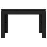 Dining Table Black 120x60x76 cm Engineered Wood - Top-Down View
