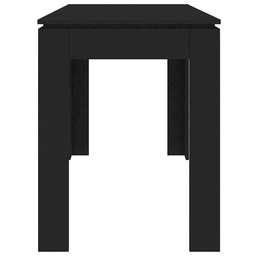 Dining Table Black 120x60x76 cm Engineered Wood