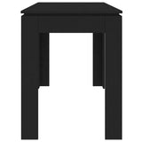 Dining Table Black 120x60x76 cm Engineered Wood - 45-Degree Angle