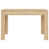 Dining Table Sonoma Oak 120x60x76 cm Engineered Wood - Top-Down View